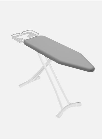 Buy Ironing Board Heat Resistant Cover Ironing Board Non-Slip Folding Adjustable Height (31 * 86 * 110CM) Gray，White in UAE