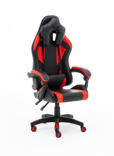 Buy Sporty High Back Gaming Chair Office Computer Racing Chair With Extra Padded Armrests 10cm Height Adjustment 135° Degree Recline Faux Leather High Density Foam Cushions Black and Red in UAE