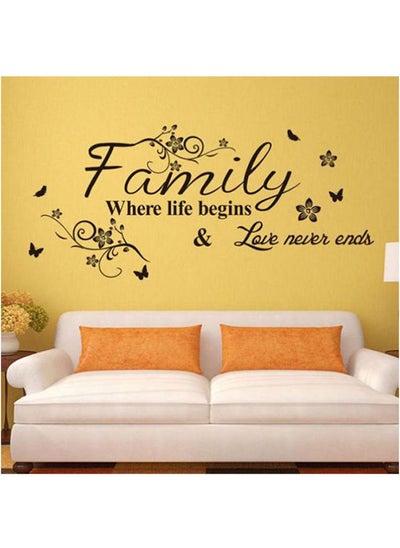 اشتري Family Wall Stickers  Plane With Flower Vine Decal Stickers في مصر