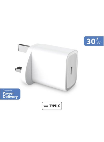 اشتري Force Power Lite 30W USB C PD Power Delivery Ultra Fast Wall Charger Lifetime Warranty White في الامارات