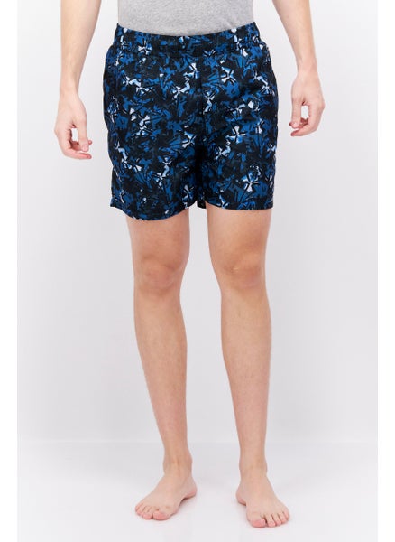 اشتري Men Allover Printed Board Shorts, Blue Combo في الامارات