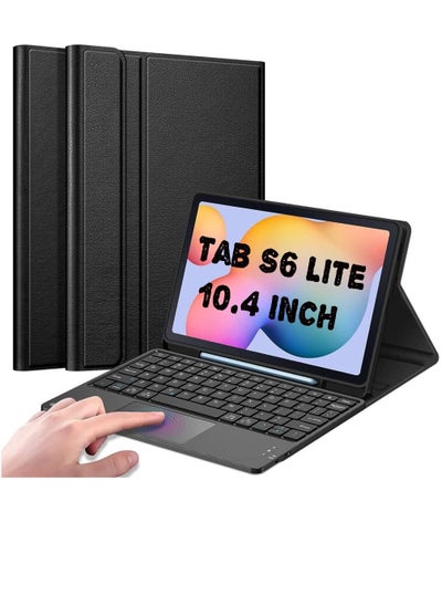 Buy Keyboard Trackpad Case For Samsung Galaxy Tab S6 Lite 10.4 2022/2020 (SM-P610/P613/P615/P619) Cover Case With Detachable Keyboard Black in UAE