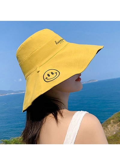 Buy Wide Brim Sun Hats UV Protection Packable Beach Hat Strap Women in UAE