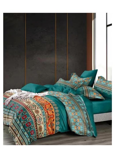 Buy Fiber 3-piece plush comforter set, Spanish design in Egypt