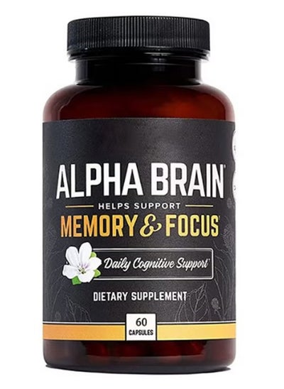 Buy Alpha Premium Nootropic Brain Supplement 60 Count for Concentration, Brain - Memory Support & Brain Booster for Men & Women in Saudi Arabia