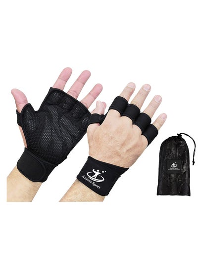 Buy New Ventilated Workout Gloves with strong grip and Palm Protection both For Men and Women Exceptional For Cross training Gym Cycling Weightlifting in Saudi Arabia