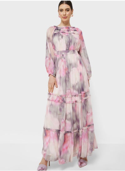 Buy Ruffle Detail Maxi Dress in UAE