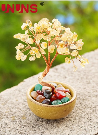 Buy Citrine Crystal Yellow Money Tree,Energy Meditation Feng Shui Crystals Healing Stones Bonsai Trees for Office Home Room Desk Decor,Positive Luck and Wealth Birthday Gifts for Women in Saudi Arabia