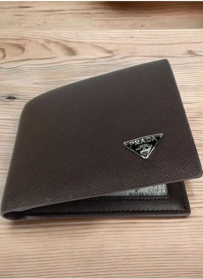 اشتري Prada Men's Bi-fold Wallet - Timeless Elegance in Brown في مصر