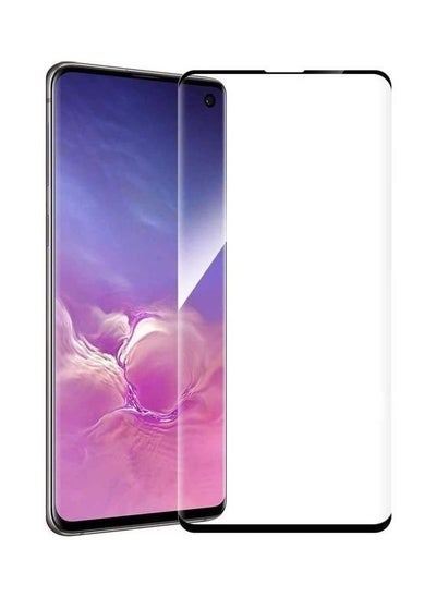 Buy Tempered Glass Screen Protector For Samsung Galaxy S10 Clear/Black in UAE