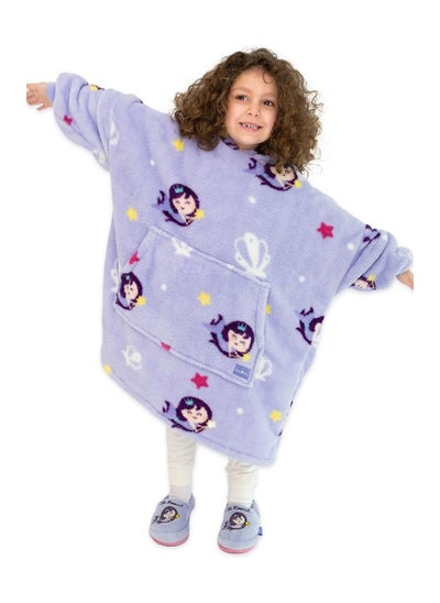 Buy Milk&Moo Little Mermaid Wearable Hooded Blanket with Pouch Purple in Saudi Arabia