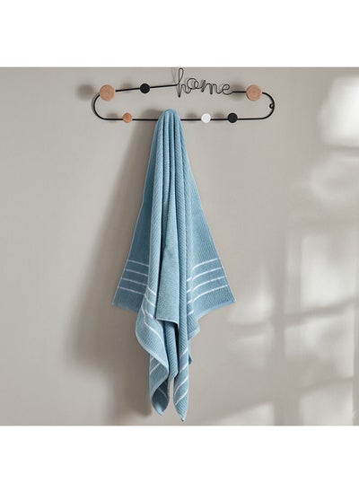 Buy Mateo Ribbed Cotton Bath Towel 136 x 68 cm in UAE