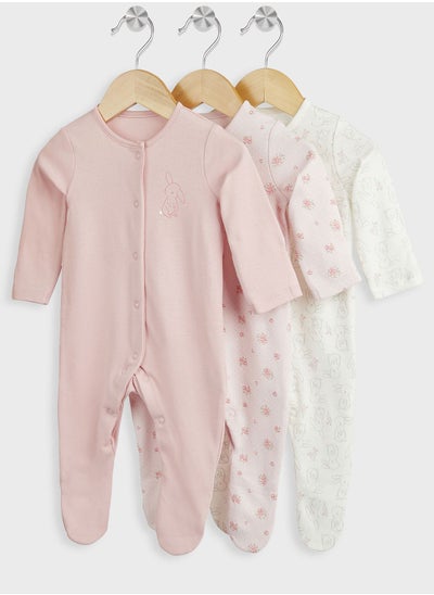 Buy Kids 3 Pack Footless Sleepsuit in UAE