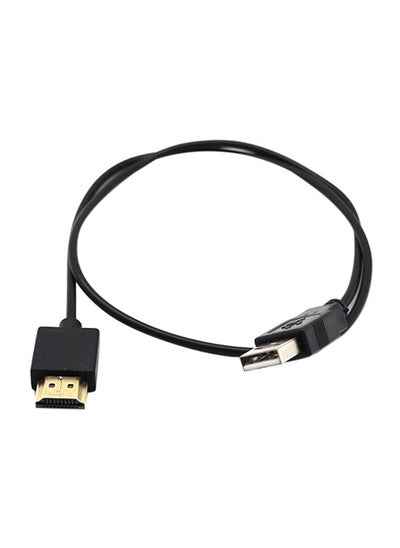 اشتري كابل شاحن USB بمنفذ HDMI ييورث 0.5m ومنفذ 2.0 ذكر إلي أسود في السعودية