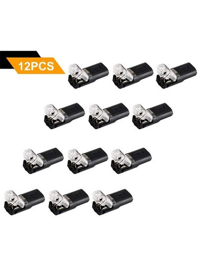 Buy Pluggable LED Wire Connectors 12PCS 2 Pin 2 Way Universal Compact Wire Terminals No Wire-Stripping Required Toolless Spring Wire Connectors  Quick Splice Wire Wiring Connector for AWG 20-24 in Saudi Arabia