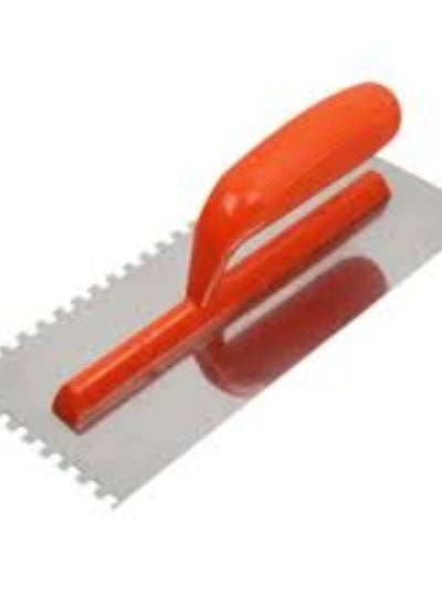 Buy KNP Plastering trowel with a plastic handle and teeth is designed for efficient plaster application and finishing. in UAE