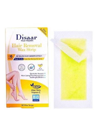 Buy Hair Removal WAX STRIP ALOE VERA&VITAMIN E 20 WAX STRIP in Saudi Arabia