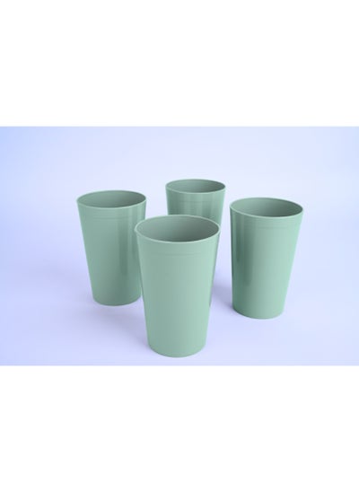 Buy Hobby set of plastic cups, 4 pieces Green+ in Saudi Arabia