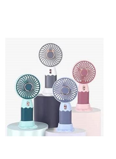 اشتري Portable Pocket Fan - for Home, Office, School and Outdoor - Rechargeable with Mobile Phone Holder في مصر