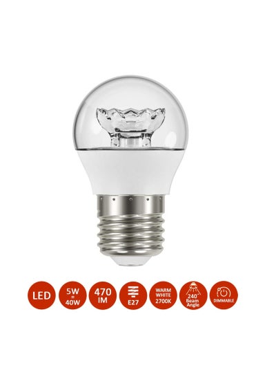 اشتري Osram LED E27 classic P 5W Dimmable Bulb Pack of 10, 2700K Warm White – Clear Filament في الامارات