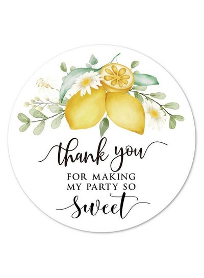 Buy Lemon Thank You Sweet Stickers 2 Inch Baby Shower Birthday Party Favor Labels 40Pack in Saudi Arabia
