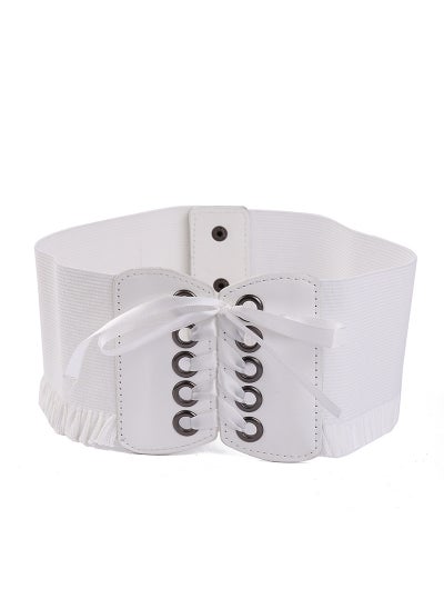 Buy Ladies Elastic Waist Belt for Dresses FashionWhite White in UAE