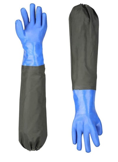 Buy Plastic Gloves Pond Cleaning Gloves Drainage Gloves Full Arm Gloves Elastic Band PU Gloves Wear-Resistant Waterproof in Saudi Arabia