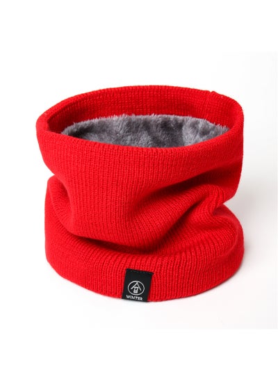 اشتري Unisex Knit Neck Warmer Thick Winter ScarfWJ99-11 Red WJ99-11 Red في السعودية