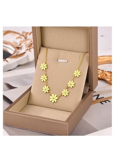 Buy Love Floral Pendant Necklace For Women | Beautiful Design Gold 24K in UAE