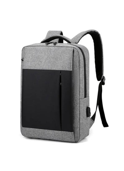 Buy 17-inch laptop bag - for the back, gray in Egypt