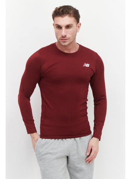 اشتري Men Sportswear Fit Long Sleeves Training Sweatshirt, Maroon في السعودية