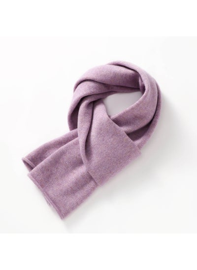 اشتري Unisex Cashmere Scarf Knitted Warm Winterflower purple flower purple في الامارات