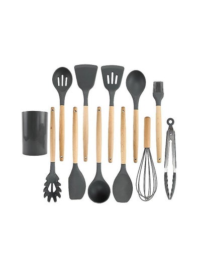 Buy 12 pcs Non-Stick Silicone Cooking Kitchen Utensils with Holder in UAE