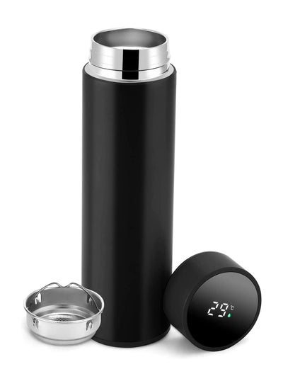Buy COOLBABY Smart Insulated Water Bottle, Tea Infuser Bottle Stainless Steel Vacuum Wide Mouth Coffee Mug, Travel Thermoses with LCD Touch Screen, Keep Hot Or Cold, Car Portable Coffee Cup, 500ML(Black) in UAE