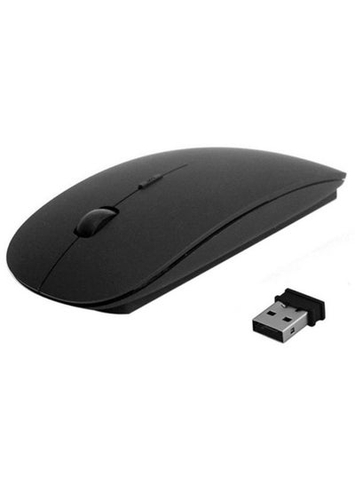 Buy 2.4G Wireless Portable Ultra-thin Mute Mouse Black in UAE