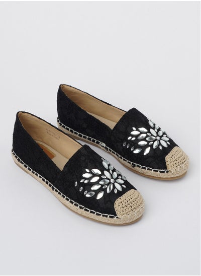 Buy JOVE Women's Casual Espadrilles BLACK in Saudi Arabia