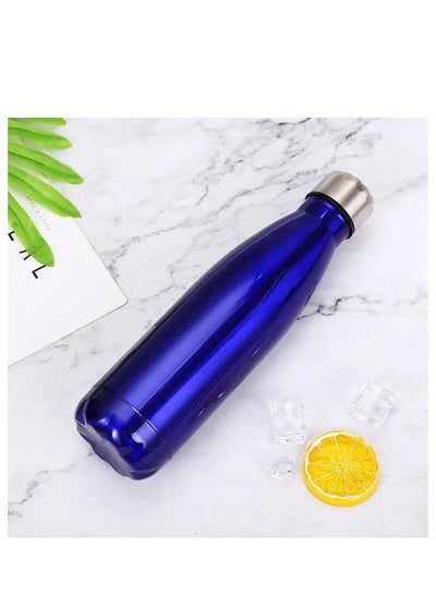 Buy 500ml Stainless Steel Water Bottle Double Walled Sports Water Bottle Vacuum Insulated Cola Shape Travel Thermal Flask BPA Free in UAE