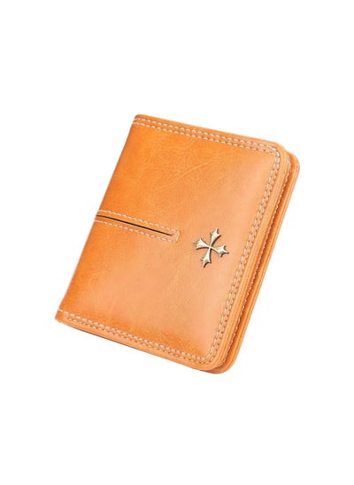 Buy Leather Wallet Yellow in UAE