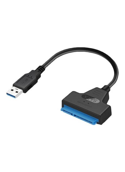 Buy USB 3.0 To SATA III Hard Drive Adapter Converter Cable USB 3.0 Interface, Rapid Signal Transmission Plug and Play, Convenient and Quick Blue LED Indicators Black in Saudi Arabia