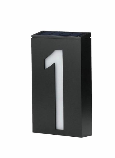 Buy LED Solar House Number Light, Garden Numbers Solar Powered Address Sign LED Illuminated Outdoor Plaques and Wall Art Lighted Up for Home Yard Street (Digit 1) in Saudi Arabia