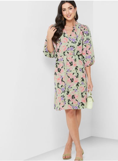 Buy Puff Sleeve Tiered Dress in Saudi Arabia