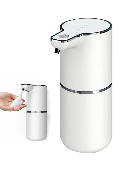 Buy Automatic sensor soap dispenser, non-contact 350ml foam soap dispenser, 4-level adjustable foam volume, rechargeable wall-mounted waterproof, suitable for smart homes, bathrooms, kitchens in Saudi Arabia