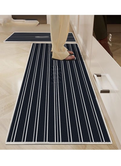 Buy Kitchen Floor Mats Rugs Set, Cushion Floor Carpet, Waterproof, Oil Resistant and Anti-Fatigue PU Standing Mat for Kitchen, Floor, Office, Sink, Laundry in UAE