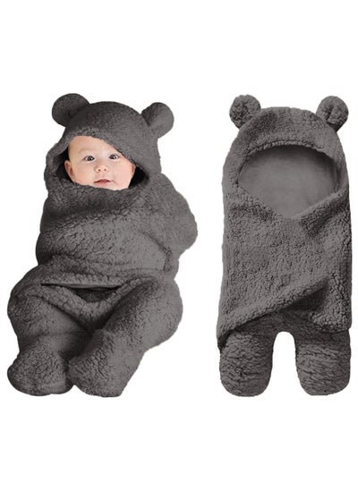 Buy Baby Swaddle Blanket Ultra Soft Plush Essential for Infants 0 to 6 Months Receiving Swaddling Wrap Ideal Newborn Registry and Toddler Boy Accessories Perfect Shower Gift Dark Grey in UAE