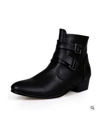 Buy High Top Business Casual Wear-resistant Men's Boots in Saudi Arabia