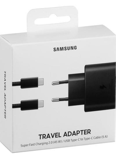 Buy Samsung 45W USB-C Super Fast Charging Wall Charger  45W - Black (US Version with Cable, Black in UAE