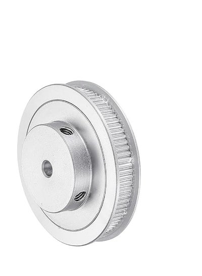 Buy 80 Teeth 5mm Bore Timing Pulley, Aluminium Synchronous Wheel Silver with M5 Screw for 3D Printer Belt, CNC Machine in UAE