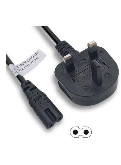 Buy 2 Pin Figure 8 Power Cable for Xbox One, PS4, Laptops - 1M Length, Compatible with Sony, HP, Acer, Lenovo, MSI in UAE