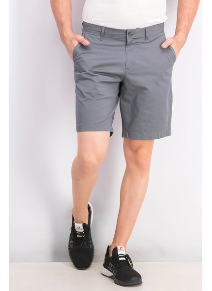 Buy Men Regular Fit Washed Poplin Shorts, Storm in UAE