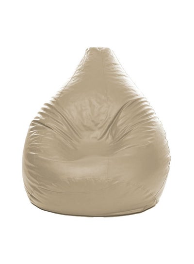 Buy Kids Faux Leather Multi-Purpose Bean Bag With Polystyrene Filling  Cream in UAE
